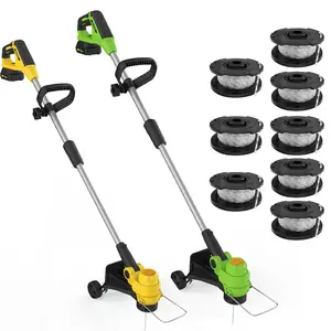 20V Weed Wacker Cordless with 2 x 2.0Ah Batteries & Charger, 12'' Electric Weed Eater String, Grass Trimmer with 8 Replacement Line, Battery Powered String Trimmer for Lawn Yard Patio Garden