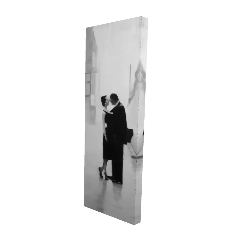 212 MAIN 16x48 in. Figurative White Woman & Couple Street Canvas Artwork Print, Home Decor Wall Art, Gift-Worthy Decoration
