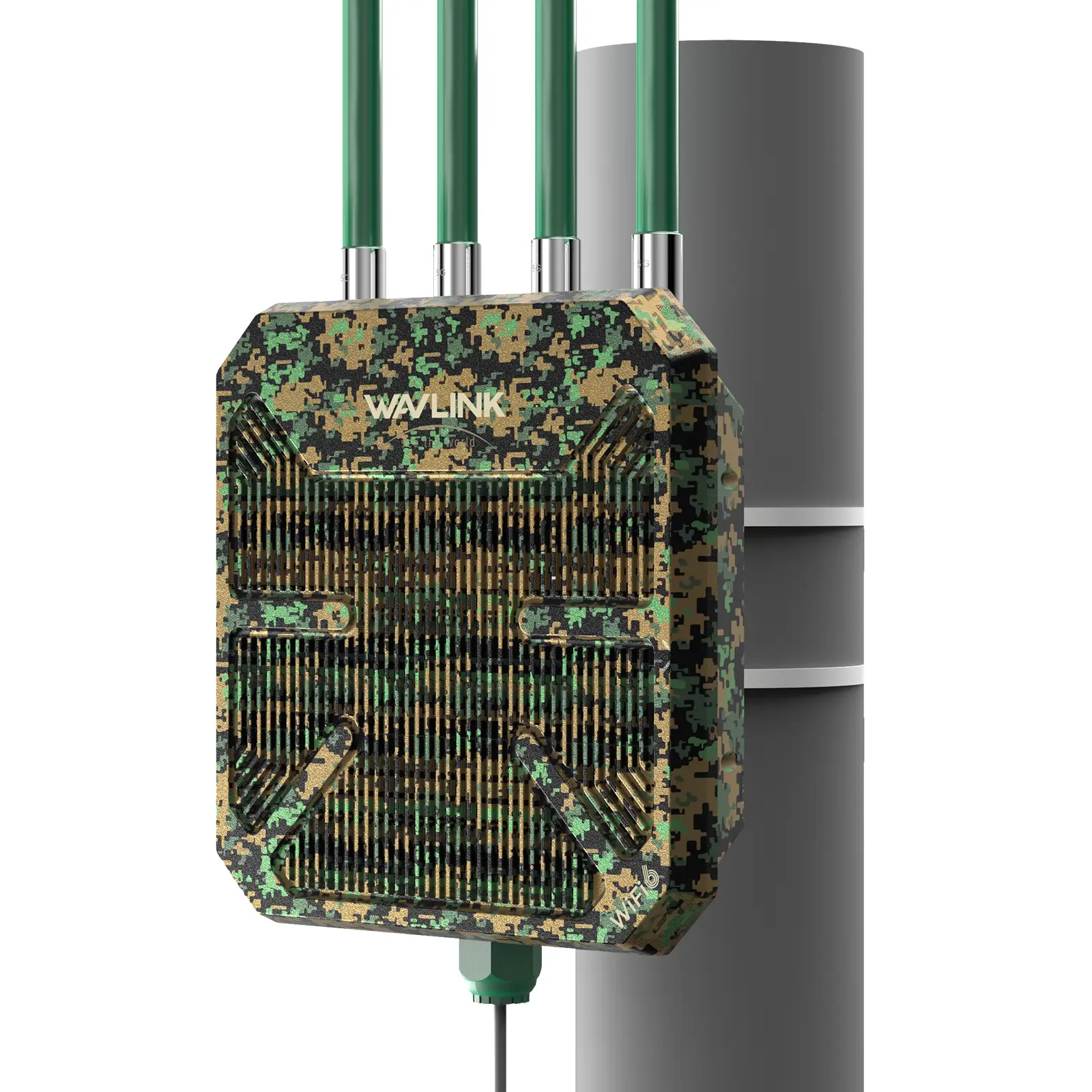 WAVLINK AX1800 Outdoor WiFi Extender Booster - PoE-Powered, IP67 Weatherproof, High-Gain Antennas, Dual-Band Long-Range Signal Boosting Repeater for Farms, Swimming Pools, Gardens