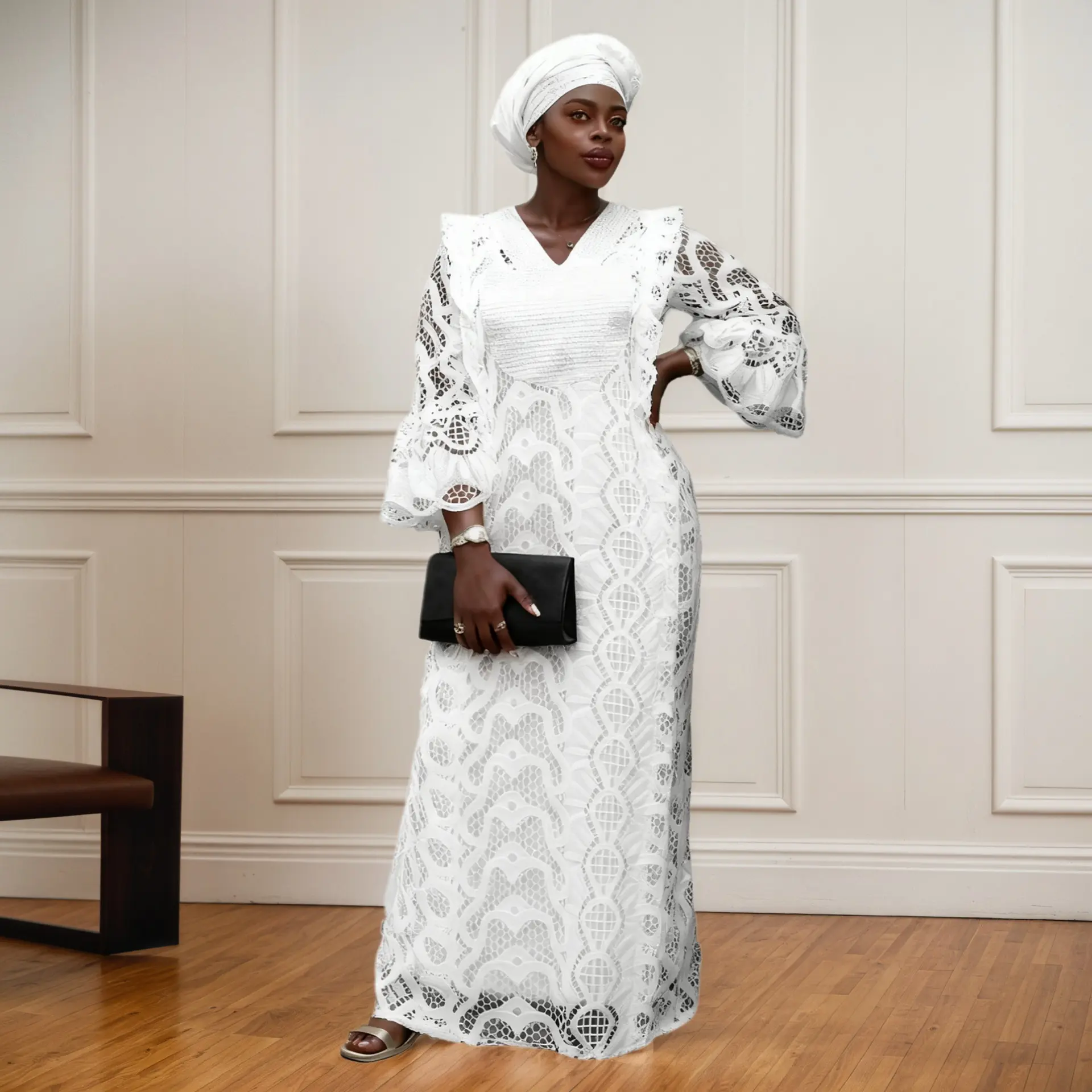 muslim lace dress style - TikTok Shop