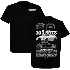 Chrysler 300 SRT8 T-Shirt – Muscle Car Graphic Tee with 6.4L HEMI V8 Engine, Classic Mopar Streetwear and Retro Muscle Truck Lovers For Men  Classic Mopar Streetwear Top Menswear Car Enthusiast Gift For Men, Father's Day