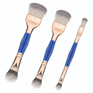 Bdellium Tools Professional Makeup Brush Golden Triangle Double-Ended Double Dome Blender / BDHD Brush 3pc. Set with 973, 961, 795