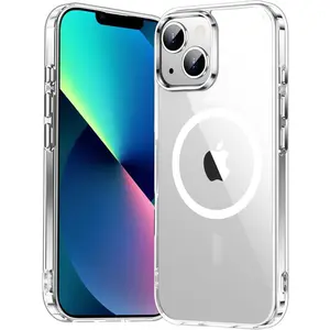 Case Clear For iPhone 13, [Compatible with Magsafe][Anti-Yellowing] Shockproof Slim Magnetic Phone Case For iPhone 13, Transparent