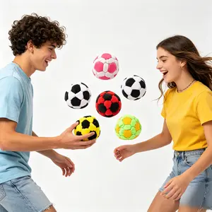 1/6 Pack Random Soccer Hacky Sacks – Soft Plush Fidget Toys for Indoor/Outdoor Play, Party Favors & Coordination Training LY413
