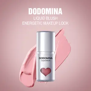 DODOMINA Water Velvet Liquid Blush – Liquid-to-Powder Natural Flush Multi-Use Makeup for Cheeks Eyes Lips, Silky-Smooth Blendable Blush for Women  Set Glitter Waterproof Pearlescent shipping free  Professional Brushes Pink black matte lips girly items