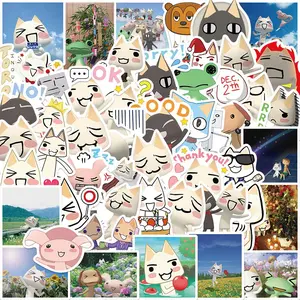 Cartoon Cat Pattern Sticker, Funny Stickers, 50/1000pcs/set Waterproof Self Adhesive Decor Paper, Decor Sticker for Gift Greeting Card Water Bottle Laptop Phone