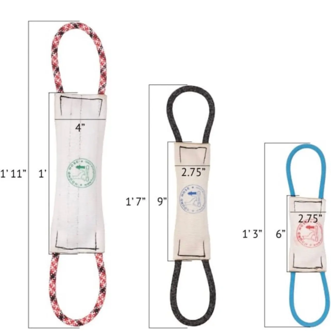 Hound Hose Dog Toy MEDIUM genuine recycled fire hose and rescue rope
