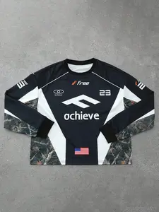 Men's Camo Patchwork Long Sleeve Shirt, Y2K Sporty Casual Top, Loose Fit Breathable Fabric, Camo Sweatshirt, Perfect for Gaming, Street Parties, Weekend Gatherings