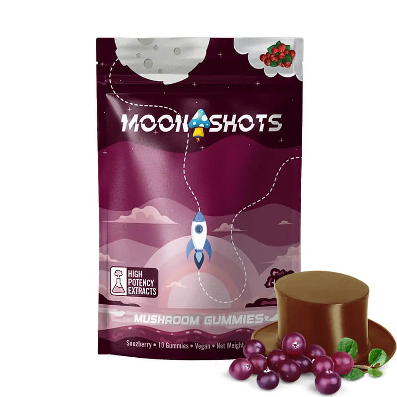 Moonshots Mushroom Gummies – Snozzberry– 10 Ct For Enhanced Focus & Energy