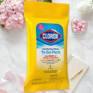 Clorox To-Go Disinfecting Wipes 9ct - Disinfecting Wipes, Citrus Scent, 9ct, for On-The-Go, Portable, Travel-Friendly
