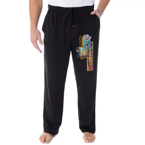 Nickelodeon Men's SpongeBob SquarePants Football Touchdown Loungewear Sleep Bottoms Pajama Pants