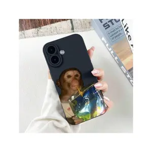 for iPhone13 Cute Monkey Pattern Phone Case For Compatible With IPhone 16e/16/15/14/13/12/11/ProMax/Pro/Plus/XSMax/XS/X,For Samsung Galaxy S25/S24/S23/S22/5G/Edge/Ultra,Fashion Female Summer Unique Cases  Anti-Drop Design Tpu Protection  Friend Gift
