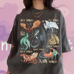Wings Of Fire Dragons T-shirt, Queen Of Pyrrhia T-shirt, Nightwings Seawings Icewings Shirt, Dragon Lover Gift, Daemon Targaryen