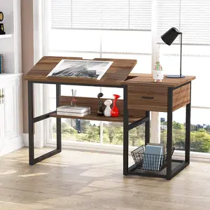 Tribesigns Drafting Table with Storage Drawer