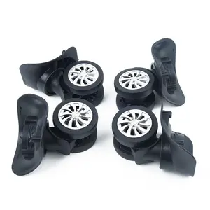 4pcs/set Replacement Luggage Suitcase Wheels Swivel  Wheel Black [TS]