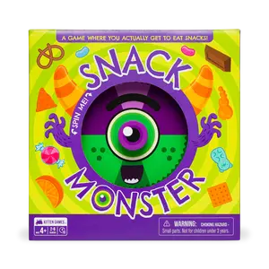 Exploding Kittens Snack Monster by 2-6 Players - Ages 4+ - 10 Minutes to Play - Kid Friendly Card Game with Snack Tokens - Family Game Night