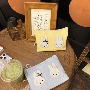 Kawaii Miffy Makeup Bag Cute Cartoon Design with High Appearance Quality Portable and Large-capacity Storage Bag