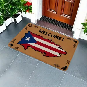 Contemporary Door Mat, Featuring The Welcoming Symbol, Suitable for Decorating Bedrooms, Living Rooms, Kitchens, And for Indoor Holiday Themes, Including Autumn, Summer, Halloween, Thanksgiving, Christmas