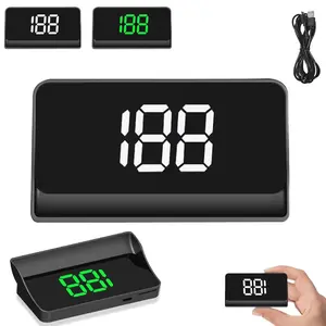 Odometer MPH Real-Time Speed Projector, Digital GPS HUD Speedometer with HD Large Font, USB Cable Plug and Play, 2026 New Universal Car Head Up Display for Cars, Trucks, Motorcycles, Suitable for Women & Men, Car Interior Accessory