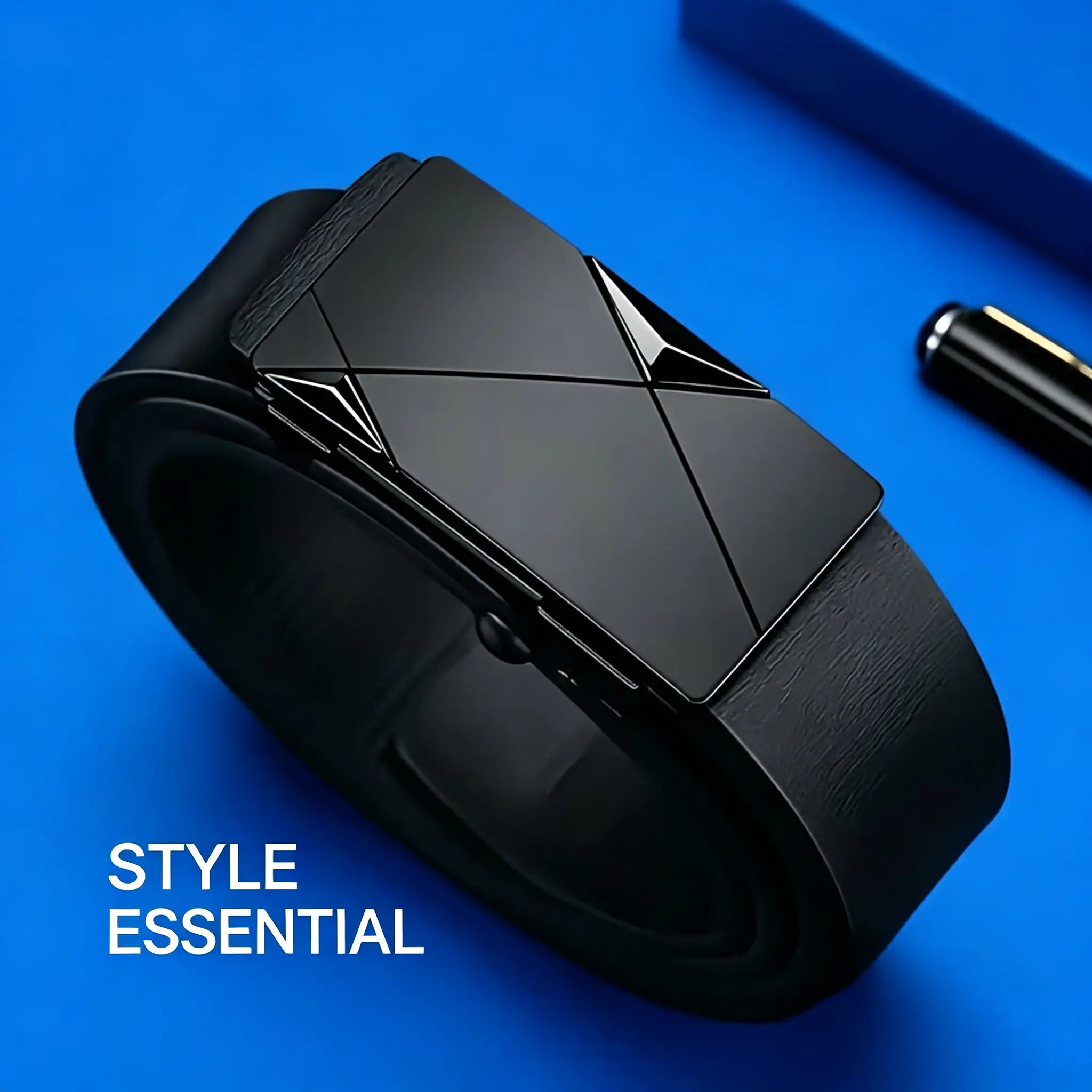 Men Automatic Ratchet Belt, No Hole Adjustable Leather Dress Belt, Ideal Birthday Anniversary Gift for Husband Boyfriend