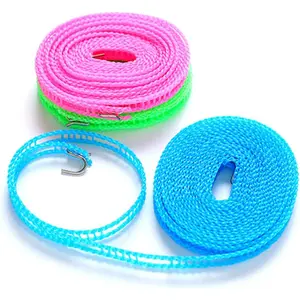 3/6PCS Clothesline - Portable Travel Laundry Drying Line with Adjustable Length Ideal for Indoor and Outdoor, Windproof Clothes Line - Perfect for Camping, Travel, and Home Use