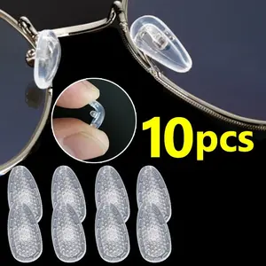 Upgrade Soft Silicone Nose Pads For Eyeglasses, Gas Bag Elliptical Rubber Nose Pads, Anti-Slip Eye Care Tools, 10 Pieces Glasses Eyewear Accessories, Eye Glasses Nose Pads For Glasses, Glasses Nose Pad Replacement