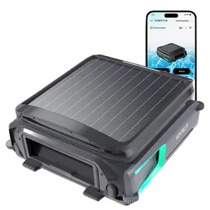 WYBOT F1 Solar Powered Robotic, Pool Surface Skimmer Robot with 8-Hour Continuous Cleaning, App Control, Smart Obstacle Avoidance, Anti-Entanglement, Anti-Leakage, Anti-Stranding, Edge Cleaning