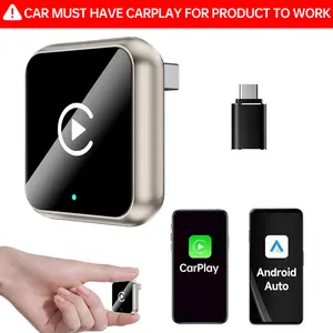 【SpringGlowUp】2026 Wireless carplay Adapter for iPhone/Android - Fast Connection,Hands-Free Call wireless adapter Electronic Charger carplay dongle