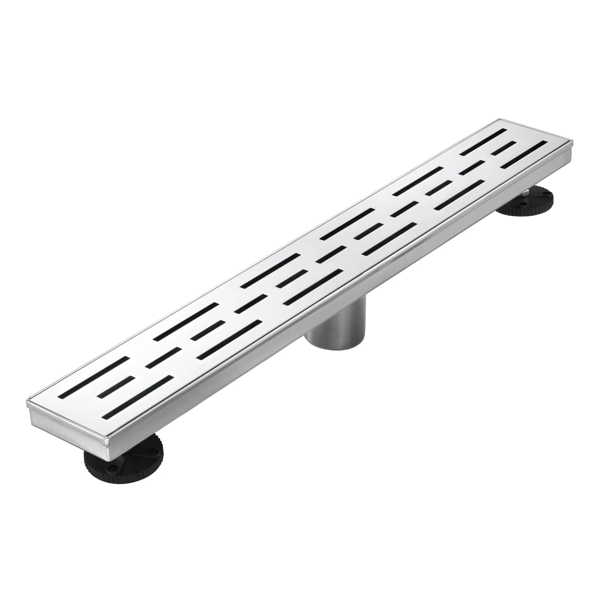 Linear Shower Drain 36" with Removable Grate,Brushed Polished 304 Stainless Steel Shower Drain,Floor Shower Drain with Hair Strainer, Adjustable Levelingft