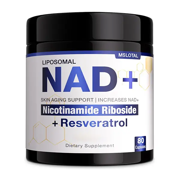 NAD+ Supplement 1000mg with Nicotinamide Riboside & Resveratrol, Premium Daily Wellness Formula for Women & Men, 80 Capsules