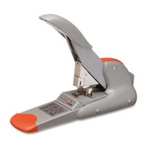 Esselte Pendaflex Corporation ESS73338 Heavy-Duty Stapler - 2-170 Sheet Capacity - Silver-Orange - Effortless Stapling, Ergonomic Design, Flat-Cinch System, Jam-Free Mechanism for Office Binder Tasks