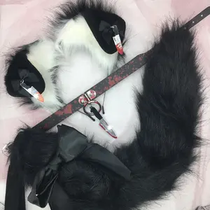 black ear necklace Halloween costume kawaii goth