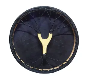 ARAW American Shamanic Native Drum, Bison Natural Hide, Cedar Wood Frame, Handmade, Handheld, Bodhran Drum