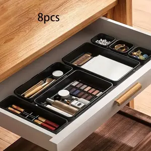 Expandable Drawer Organizer Tray Set, Multi-Functional Stationery & Miscellaneous Storage Solution, Easy Insert Design, Lightweight Plastic