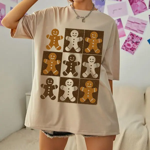 Comfort Colors Gingerbread Shirt Cute Christmas Shirt Gingerbread Man Tshirt Women Holiday T Shirt