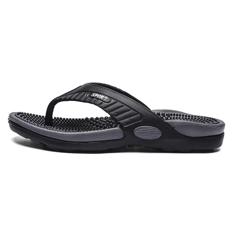 Men’s massage flip-flops for summer — stylish outdoor breathable beach sandals/flip-flops, sporty slides