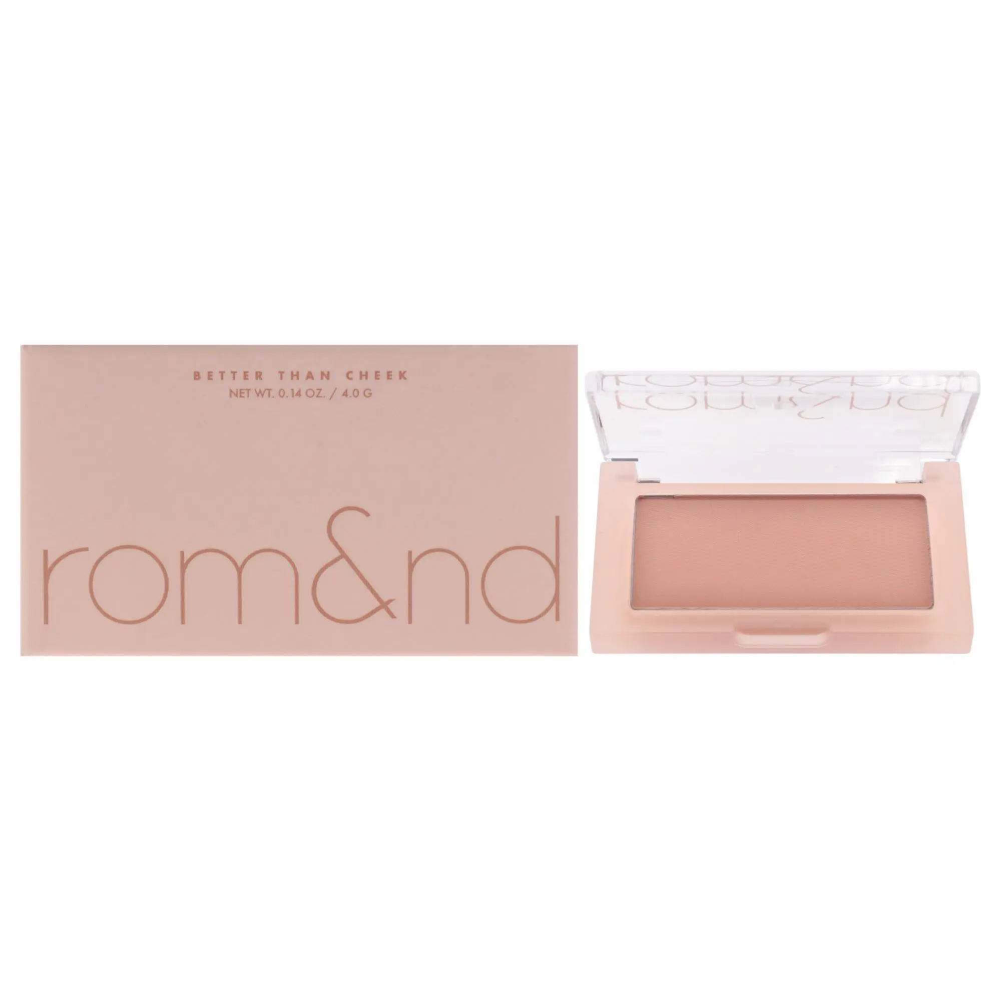 Rom&nd Better Than Cheek Powder Blush N01 Nutty Nude - 0.14oz, Soft Glow Finish, Natural Tone Nude Shade for Women's Face Cheeks Everyday Wear Cosmetic Makeup