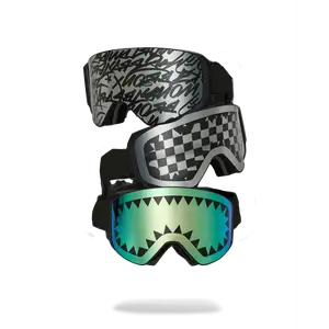 THE STREET MOUNTAIN SKI GOGGLES (INTERCHANGEABLE 3 LENSES)