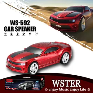 WSTER WS-592 Bumblebee sports car model Bluetooth speaker, personalized design, Bluetooth 5.4, ABS material, 1200 mAh, TF/USB/FM radio and other playback modes, TWS interconnection, outdoor camping, party essential TikTokShopBlackFriday