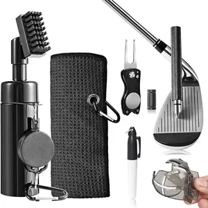 Golf Club Cleaning Set, Golf Ball Marker Water Towel Repair Tool, Ideal Christmas Gift for Men and Women, Outdoor Sports Accessories