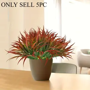 Set of 5 Artificial Plants – Realistic Fake Flowers for Weddings, Hotels, Courtyards, Photography Backgrounds, Spring Decorations, Artificial Faux Plants