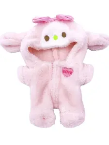 17cm Plush Doll Clothes Set for Labubu Idol Dolls, Cute Rabbit Accessories for Labubu Ii, Lifelike Doll Clothing, Perfect DIY Gift Christmas Present