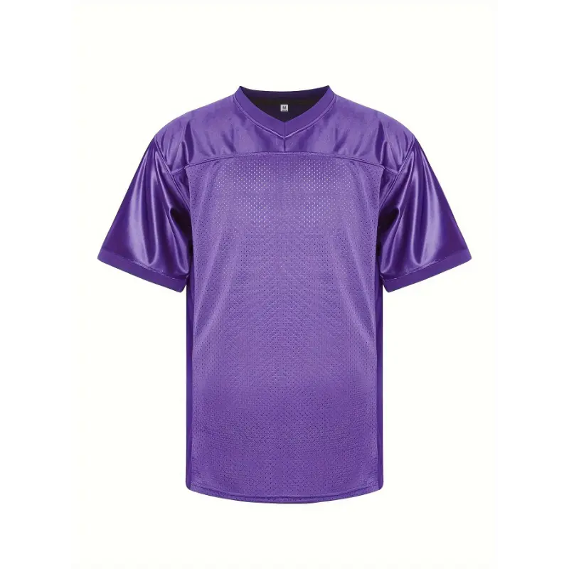Male 100% Polyester Solid Colors Sports Football Jersey - Regular Cut, Short Sleeve, Plain Knit Fabric, Non-Stretch, Machine Washable, For Adult Team Training (Do Not Dry Clean)