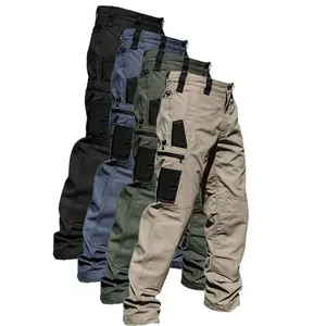 Amoyer Men's Tactical  Work Pants With Multiple Pockets - Made Of Durable Fabric, Available in Multiple Colors, Fishing, outdoor activities, work, hiking, camping, 230g/m² new fabric,Versatile For Spring, Autumn, And Summer, Safe Work Pants, Trouser