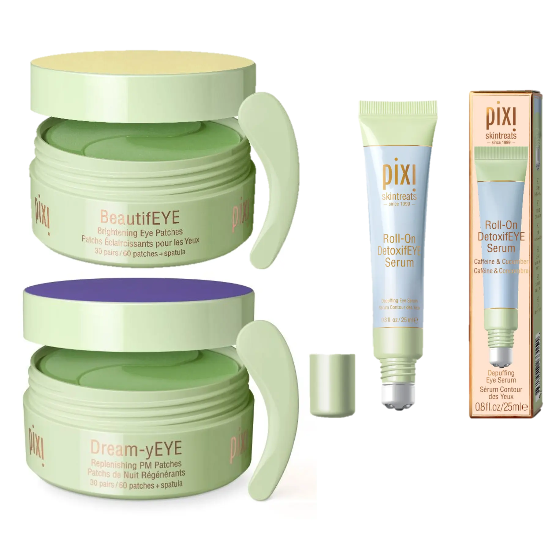 Pixi Under-Eye Reset Trio | De-Puff, Brighten & Smooth – AM to PM Eye Essentials