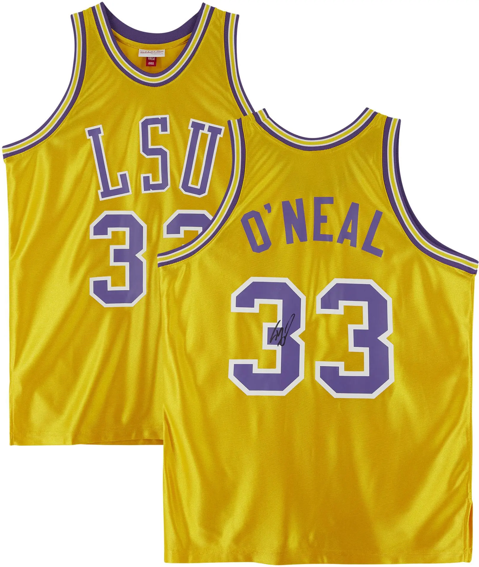 Shaquille O'Neal Louisiana State University Tigers Mitchell & Ness Home Gold 1990 Authentic Jersey - Fanatics Authentic Certified