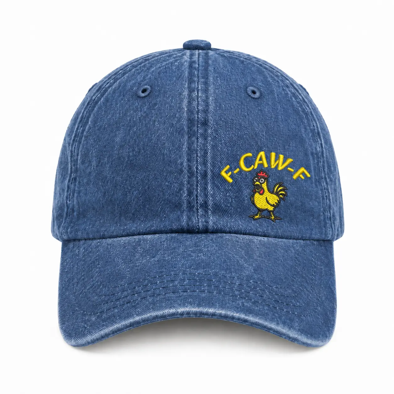Funny Rooster Animal Print Washed Cotton Baseball Cap - Vintage Low-Profile Adjustable Buckle Dad Hat, Unisex Fit, Wrinkle Resistant, Hats for Women, Chicken Lover Gag Gift for Birthday, Auspicious Business Occasions, Animals