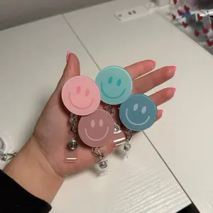 Smile Face Badge Reel