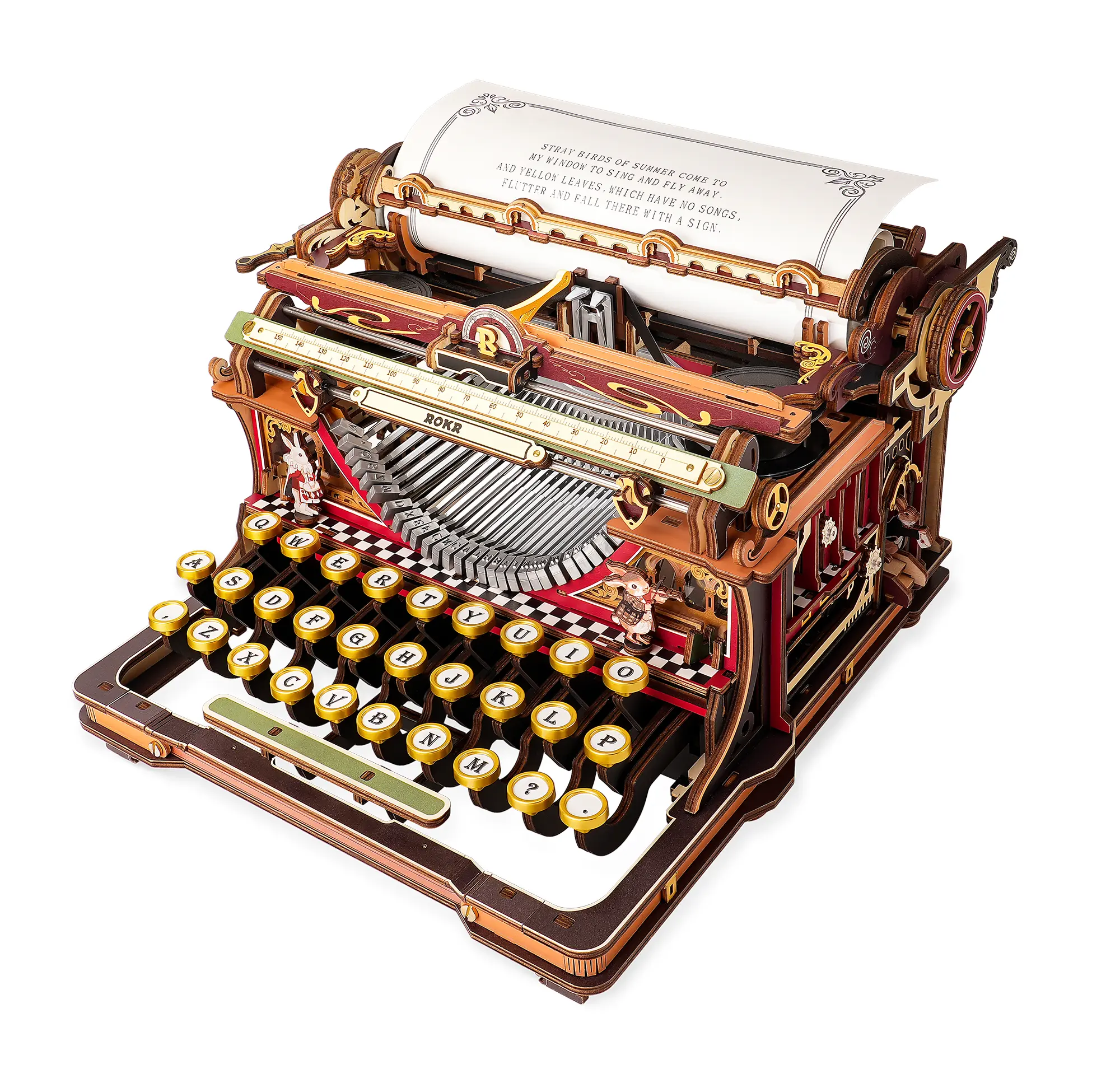 ROKR Mechanical Typewriter Wooden 3D Puzzle LK703C (Magic Version) ROKR Mechanical Typewriter Wooden 3D Puzzle LK703C (Magic Version)