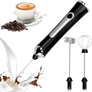 USB Rechargeable Handheld Portable Electric Whisk Kitchen Powerful Milk Frother with Stand-Ultra-Fast Handheld Drink Hand Mixer for Coffee, Lattes